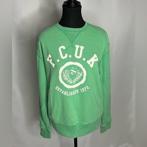 Vintage green F.C.U.K sweatshirt size M